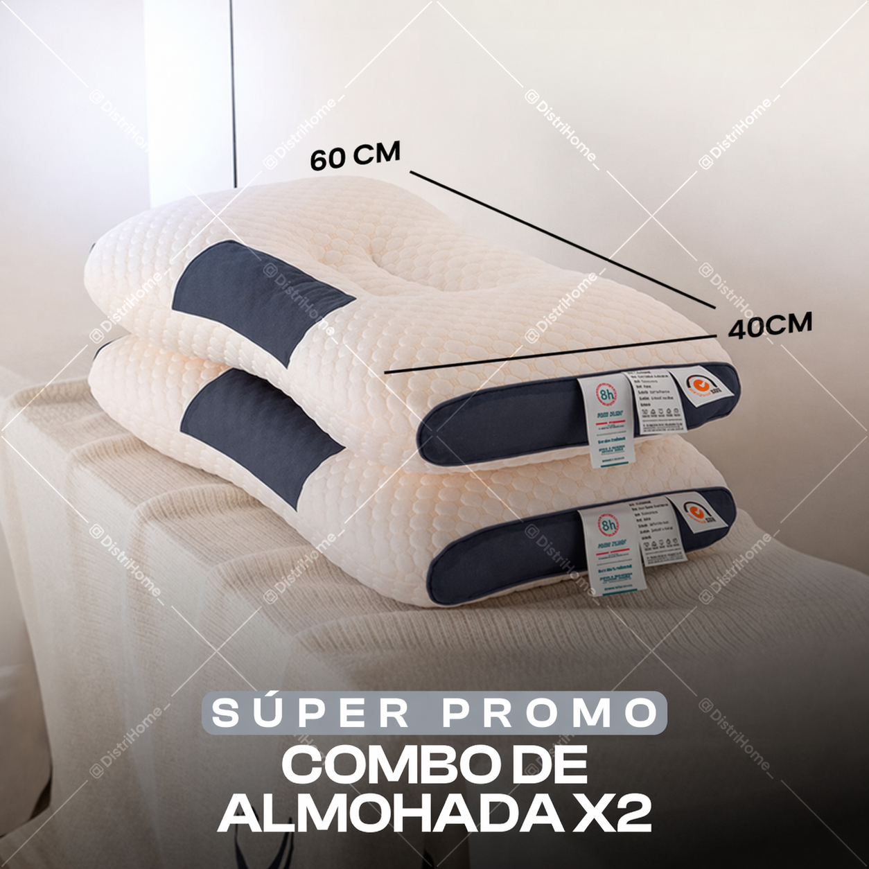 Almohada Ergonométrica Premium (Pack 2 unidades)