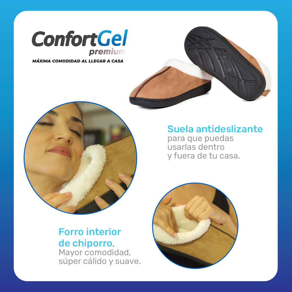 Pantuflas de Descanso Confort Gel Premium