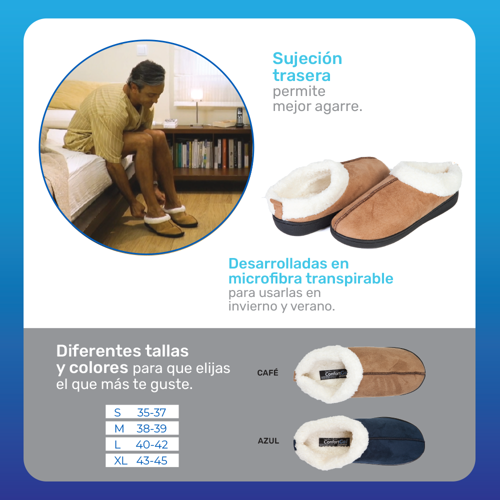 Pantuflas de Descanso Confort Gel Premium