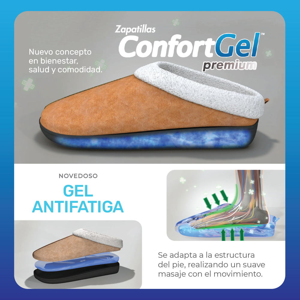Pantuflas de Descanso Confort Gel Premium